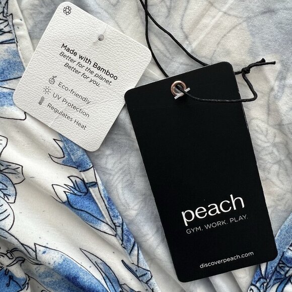 Peach Clothing Katerina Top Santorini Floral Bamboo Knit Large UV Protection - Picture 7 of 9